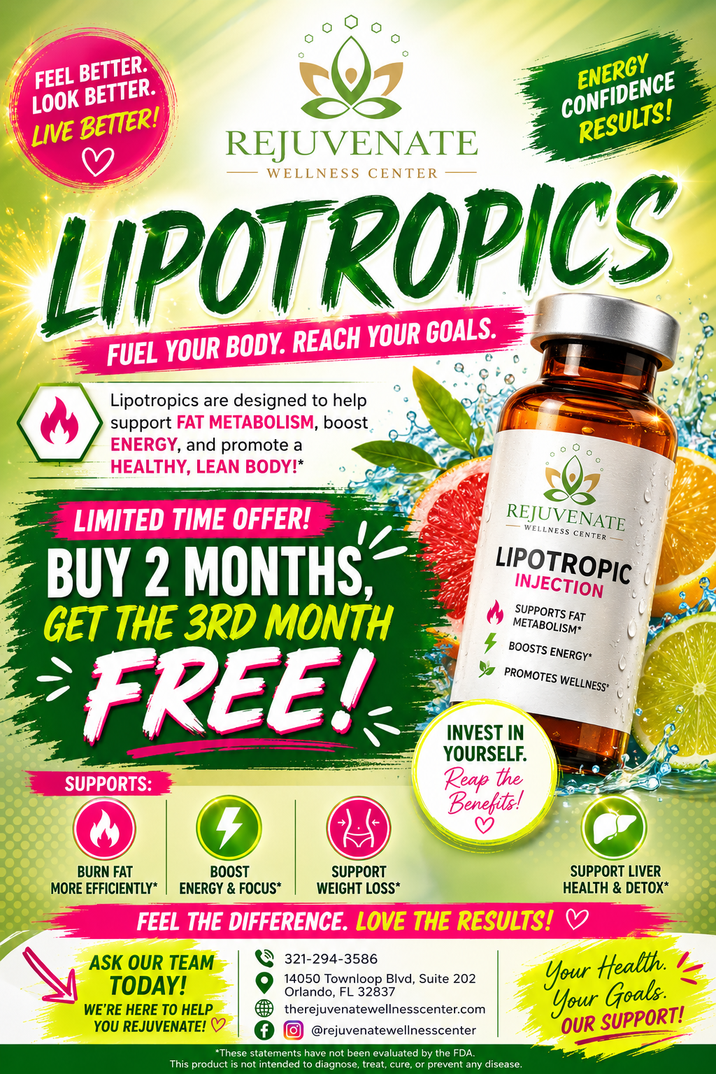 Lipotropics promotion — Buy 2 months, get the 3rd month free